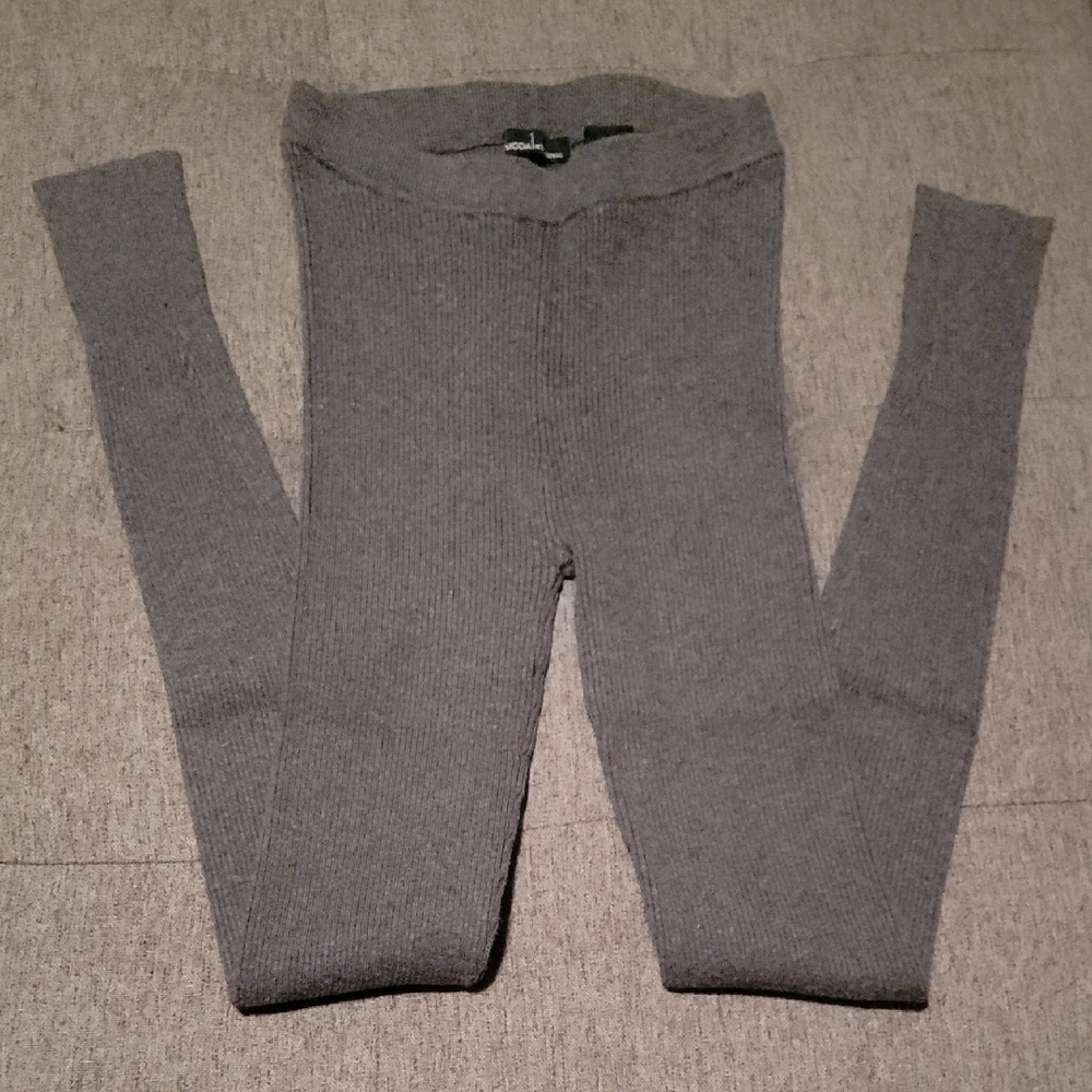 VTG Victoria's Secret Moda International Gray Cashmere Blend Ribbed Leggings XS